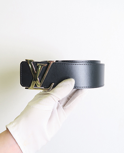 Louis Vuitton Initials Belt 40MM Reversible Belt, &pound;295, Accessories, Brown, Canvas, Front view